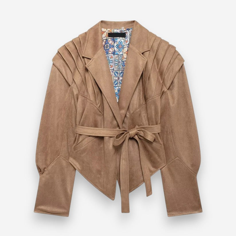 Blazer Ceinturé Élégance Absolue – Céline & Co