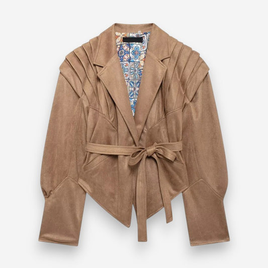 Blazer Ceinturé Élégance Absolue – Céline & Co